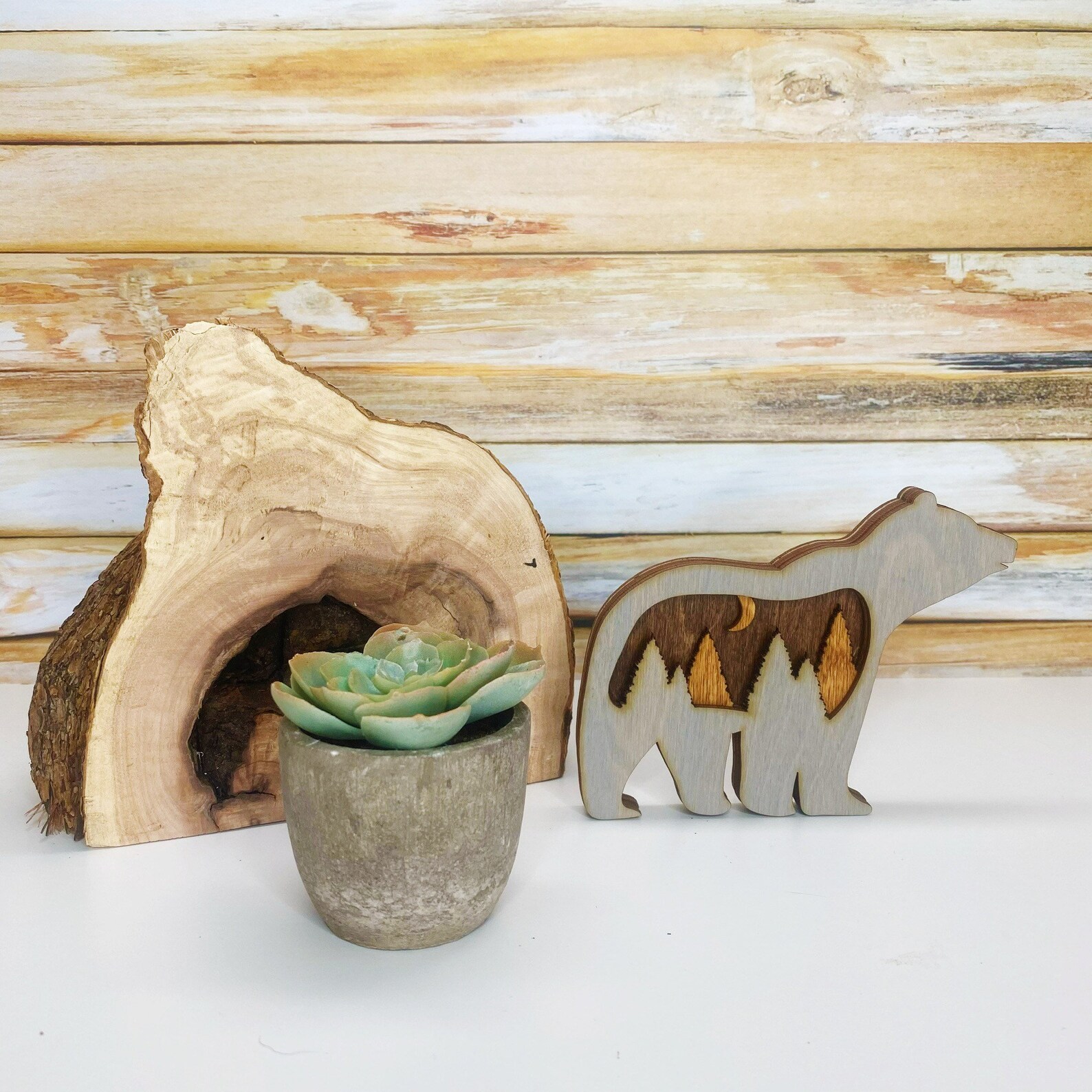 Rustic Bear Decor for Cabin Cute Bear Decor for Nursery Etsy