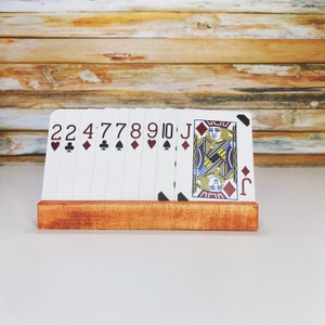 Kids Card Holder, Playing Card Holder Wood, Game Card Tray, Board Game Card Holder, Gifts for Board Game Lovers, Card Game Accessories image 4