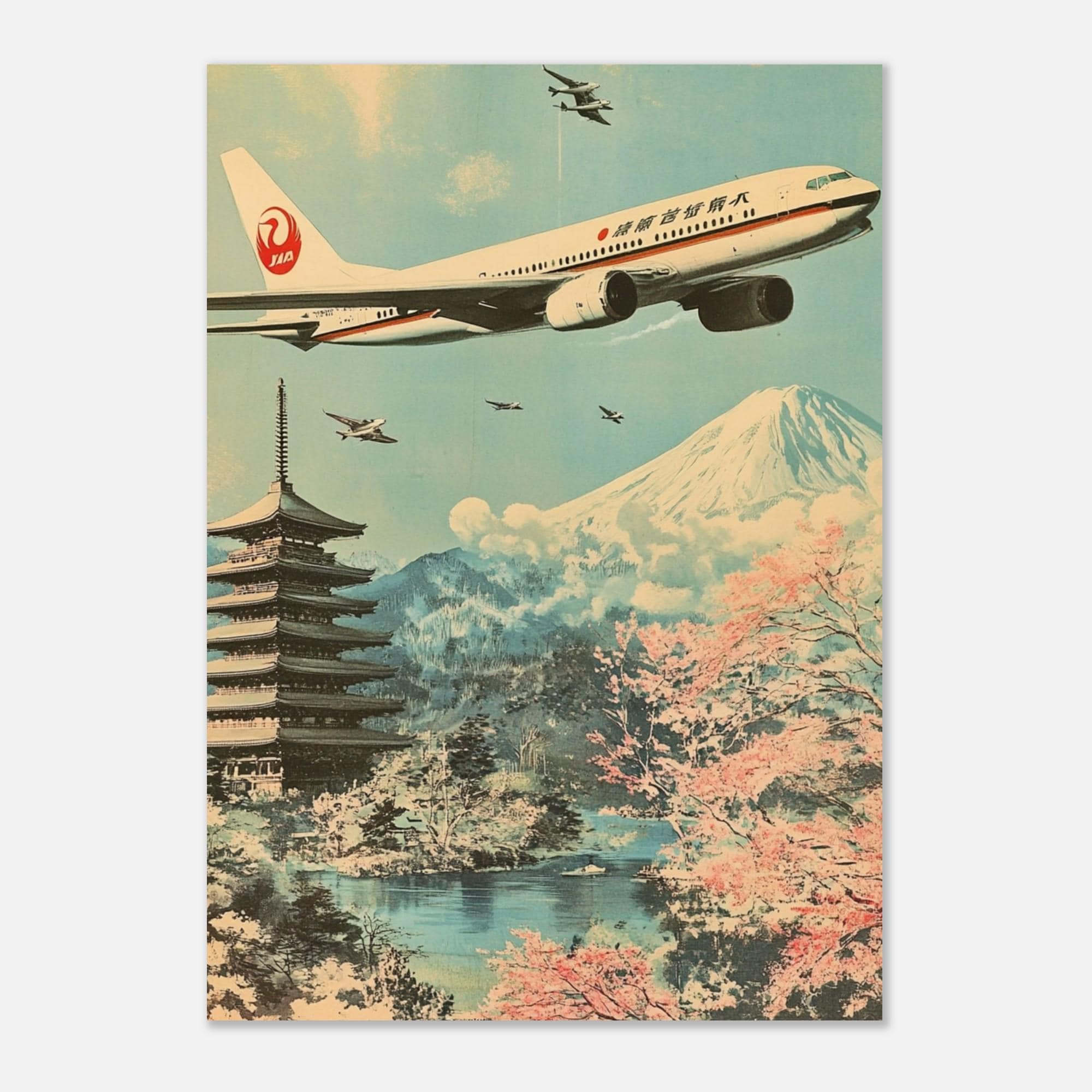 50年代ノースウエストオリエント航空ビンテージ ハワイアンポスター 70年代