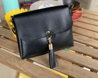 Black Crossbody Bag/ Crossbody Purse/Shoulder Bag/Messenger Bag