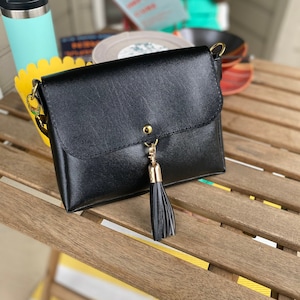 Black Crossbody Bag/ Crossbody Purse/Shoulder Bag/Messenger Bag