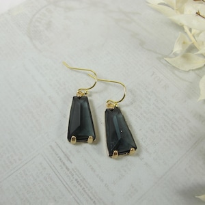 Black Crystal Dangle Statement Earrings, Elegant Cocktail and Evening Jewelry for Weddings, Parties, and Special Occasions |8