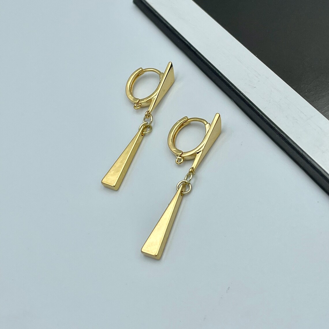 Minimalist Earrings Gold Drop Minimalist Earrings Modern | Etsy