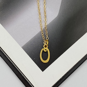Dainty Initial Gold Necklace, Personalized Charm Necklace, Letter O Necklace, Personalized Gold Necklace, Delicate Minimalist Necklace |11