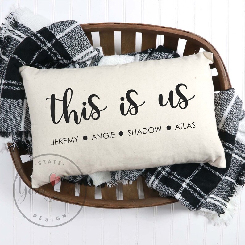 This Is Us Personalized Throw Pillow Custom Family Pillow Etsy