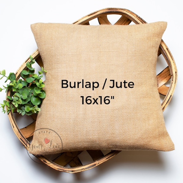 Burlap Pillow Etsy