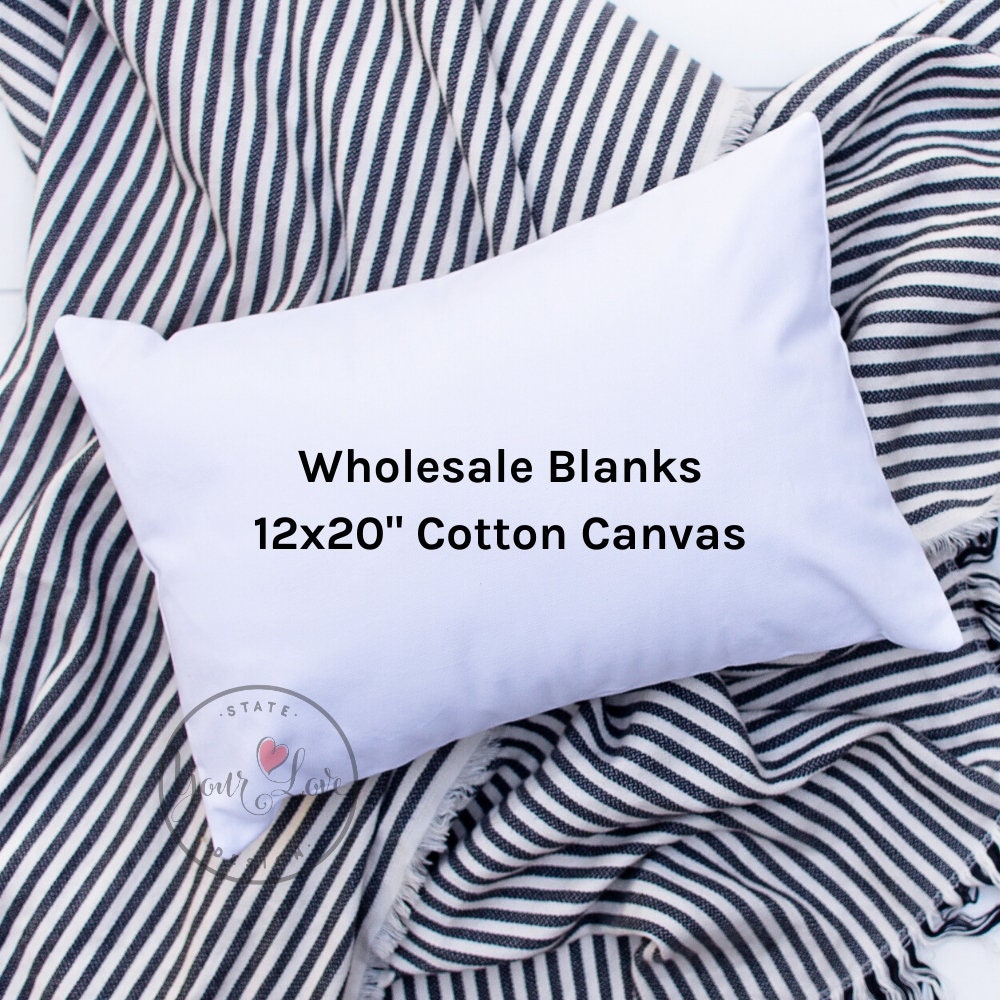 12x20 Pillow Cover Blanks 10oz WHITE or NATURAL Wholesale Etsy Canada