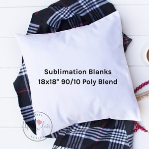 Puede incluir: Tapa de almohada blanca para sublimaci&oacute;n, 18x18 pulgadas, mezcla de poli&eacute;ster 90/10.