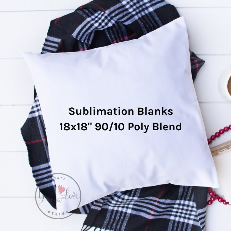 Puede incluir: Tapa de almohada blanca para sublimaci&oacute;n, 18x18 pulgadas, mezcla de poli&eacute;ster 90/10.