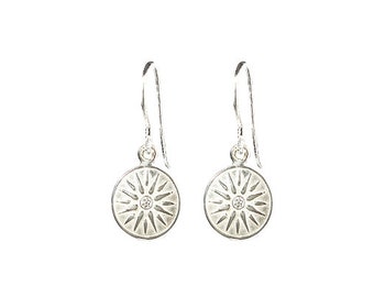 Vergina Sun Earrings, Vergina Sun, Greek Jewelry, Greek Earrings, Grecian Jewelry, Grecian Earrings, Symbolic Earrings, Sun Charm