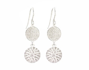 Greek Phaistos Disc with Vergina Sun Earrings, Greek Earrings, Greek Jewelry,  Phaistos Disc, Vergina Sun, Ancient Greek Jewelry