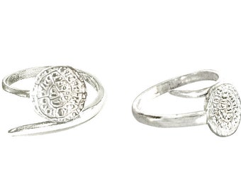 Phaistos Disc Adjustable Ring in .925 Sterling Silver, Phaistos Disc, Phaistos Disk, Greek Jewelry, Greek Ring, Ancient Greek