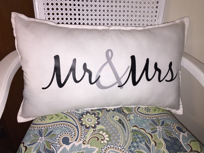 Mr. & Mrs. Pillow Mr and Mrs Pillow Wedding Gift Etsy
