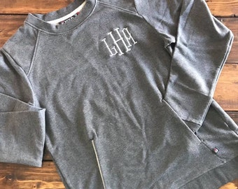 monogrammed sweatshirt tunic