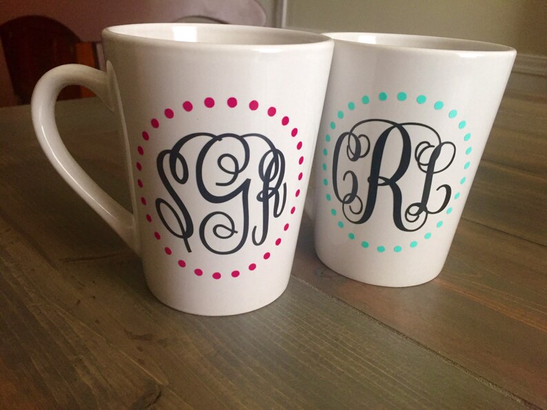 Monogram Mug Monogrammed Cup Coffee Mug with Monogram Etsy