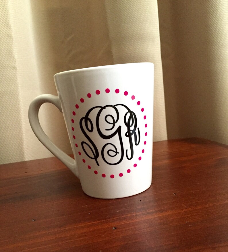 Monogram Mug Monogrammed Cup Coffee Mug with Monogram Etsy