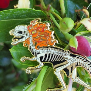 Disappear Dilophosaurus Pin - Enamel Pin Disappear Dinosaur Gift for Pin Collectors Utah Raptor Frill Jurassic