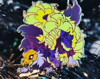 SpOwOky Pumpkin boi - Fursona Pins Halloween Kitsune