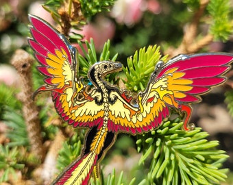 Disappear Archaeopteryx Pin - Enamel Pin Disappear Dinosaur Gift for Pin Collectors Early Bird Raptor Micro Jurassic