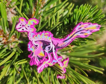 Försvinna Oviraptor Pin - Emalj Pin Försvinna Dinosaurie Gåva för Pinsamlare Utah Raptor Frill Jura Krita Befjädrad Dinosaurie