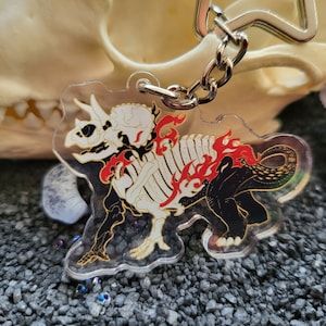 Triceratops Trike with star shaped keychain - Acrylic Charm