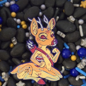 Sagittarius Zodiac Enamel Pin Cat Harlequin