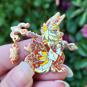Lace Lantern Fox - Vanalli Fursona Pin
