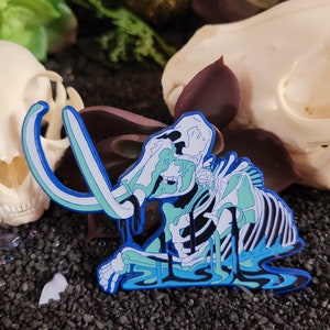 Disappear Mammoth Jumbo Pin - Enamel Pin Disappear Ice Age Mastodon Gift for Pin Collectors Raptor T-rex
