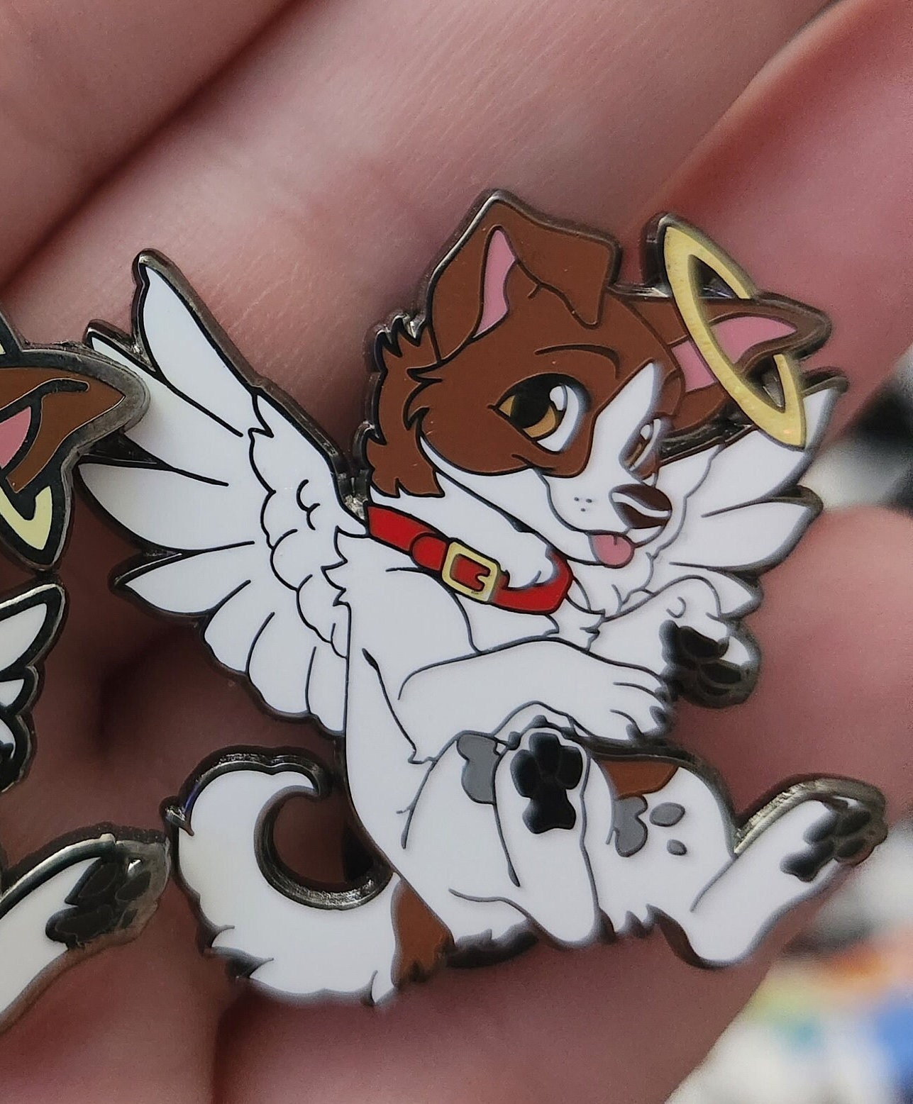 NEW* Poe Fursona Pin - Small Dog Memory Angel Remember Chihuahua Mini Pin Pincher Adopt Memorial lost