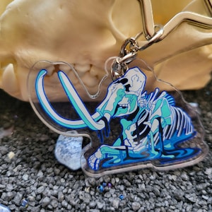 Mammoth with star shaped keychain - Acrylic Charm