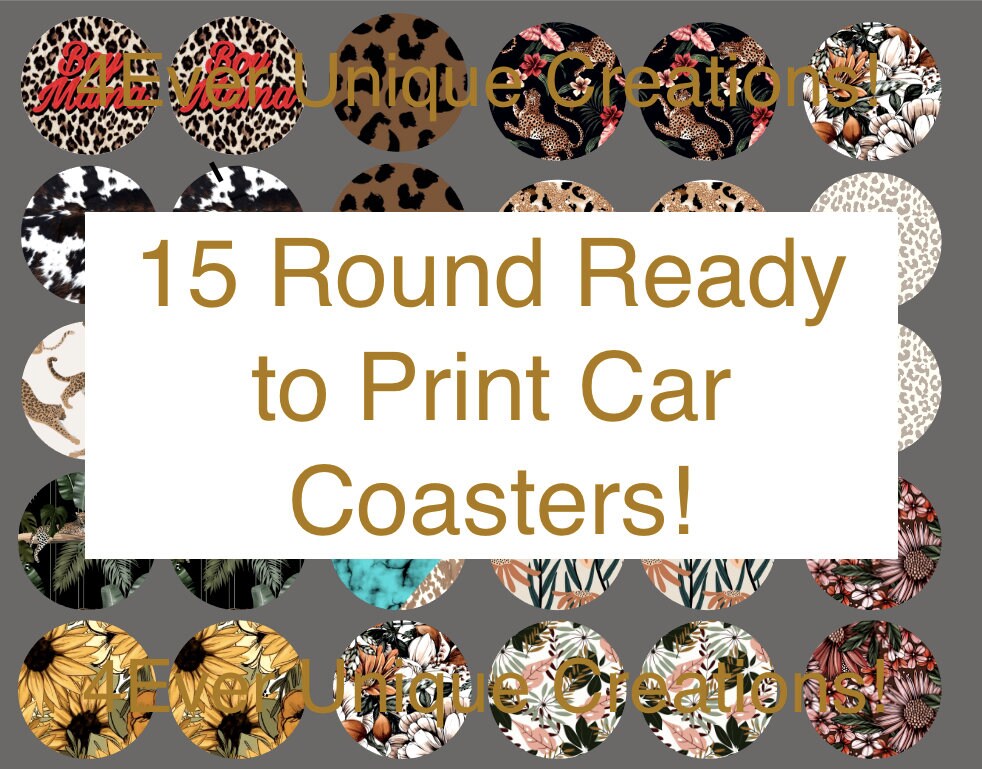 Car Coasters, Sublimation Blanks, Ceramic, Blank Car Coasters, Cork,  Ceramic, Cup Holder, Craft, Vinyl, White, Heat Transfer Set of 10 