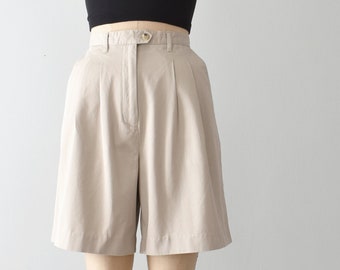 vintage twill chino shorts, 90s beige cotton shorts