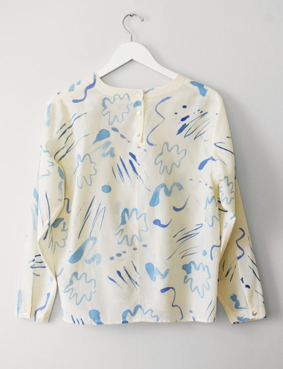 artist made hand-painted shirt, long sleeve upcyc… - image 8