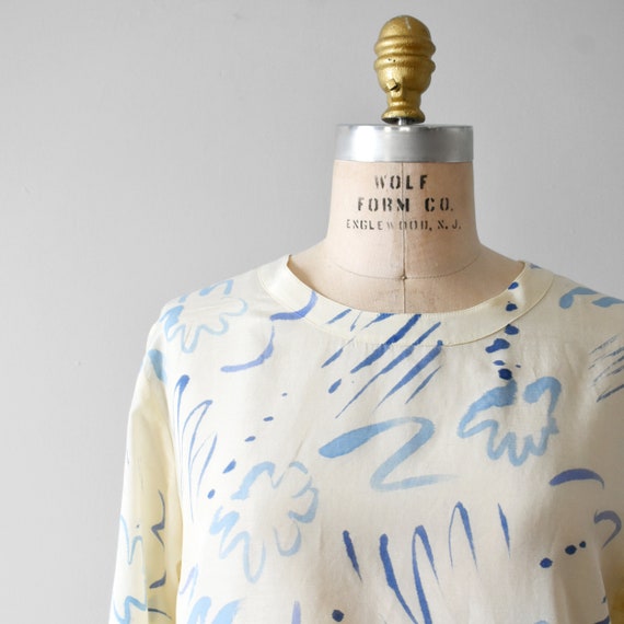 artist made hand-painted shirt, long sleeve upcyc… - image 2