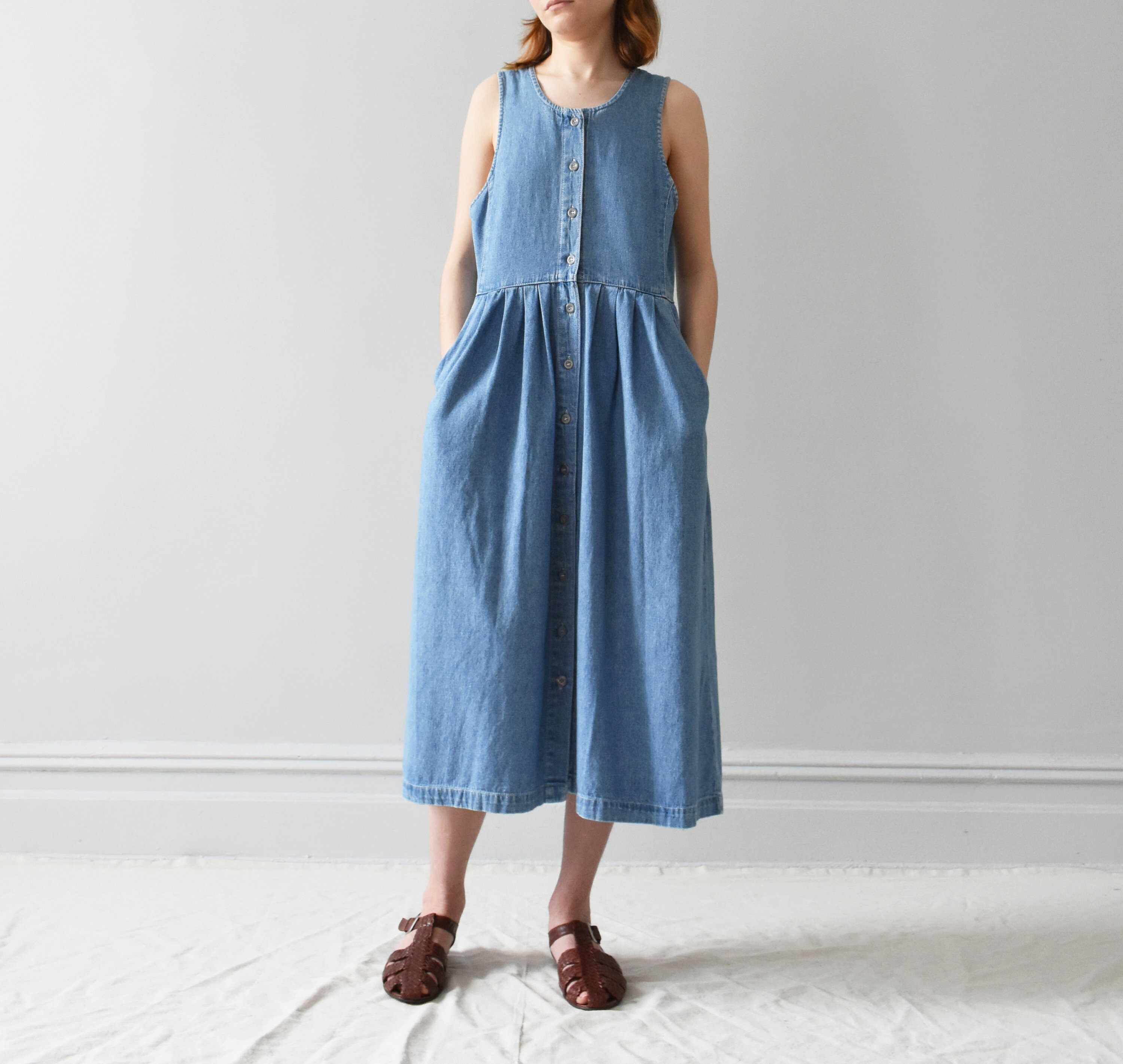 jean midi dress