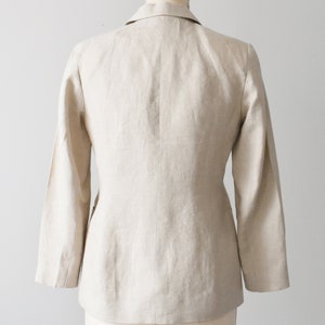 vintage linen suit, 90s two piece pant & jacket set image 10
