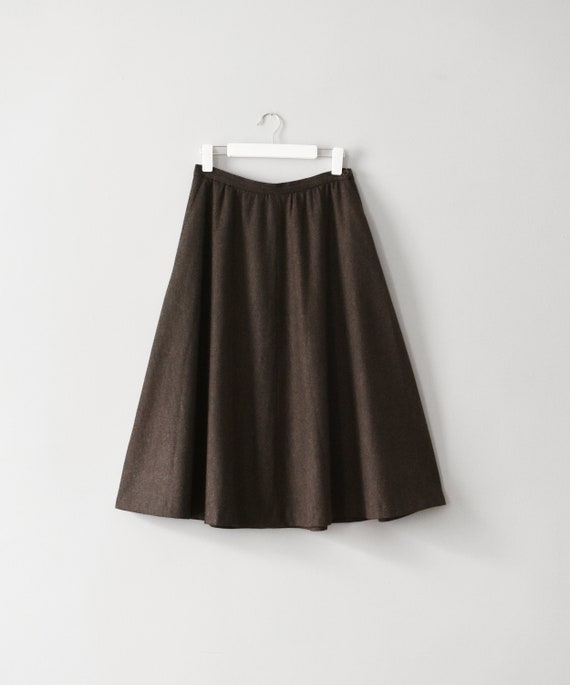 vintage full wool midi skirt, size M