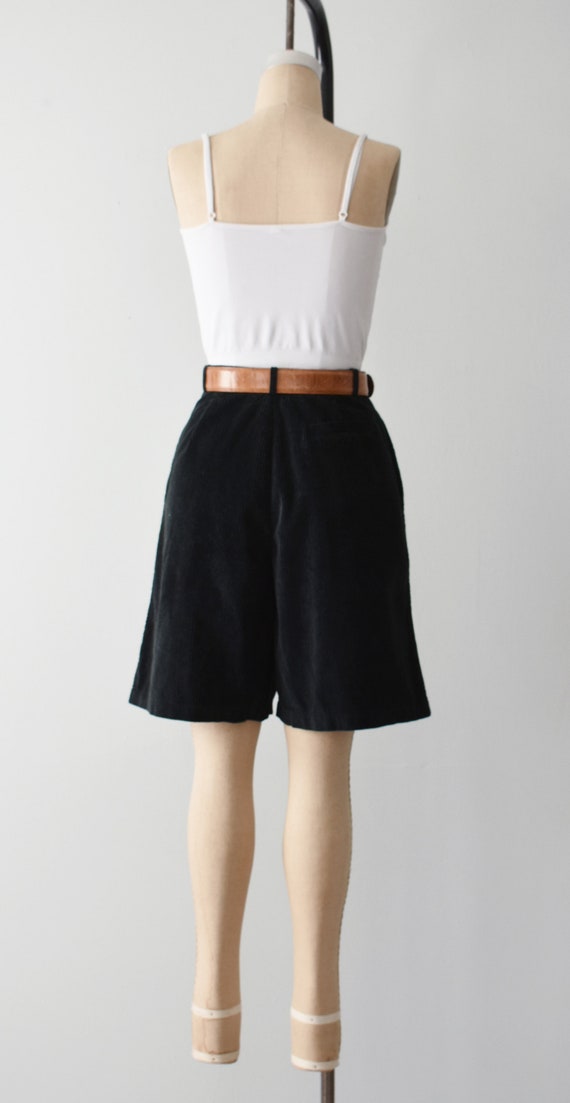 vintage black corduroy high waisted shorts - image 5