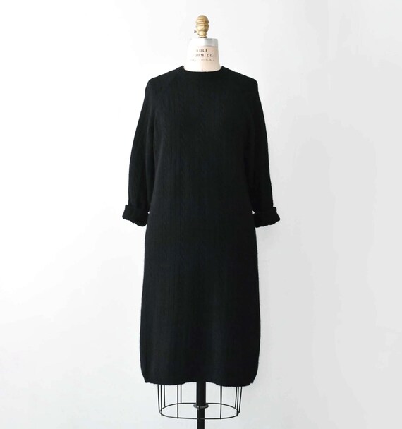 Vintage Angora Sweater Dress, 90s Black Soft Knit Dress, S / M - Etsy