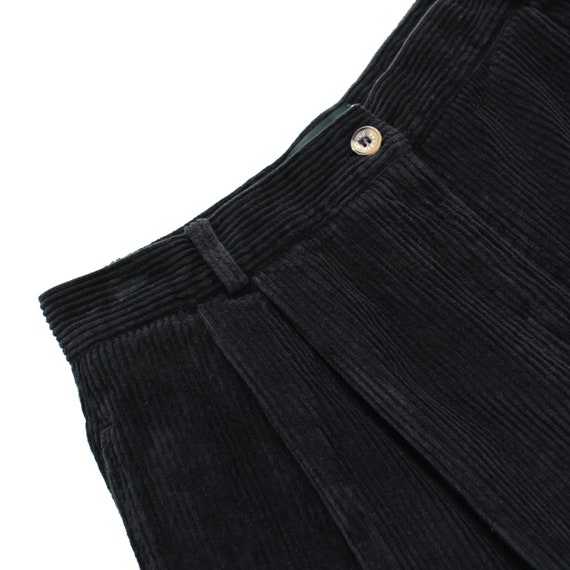 vintage black corduroy high waisted shorts - image 3
