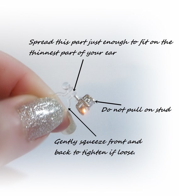 Invisible Clip-on Tiny 5mm Surgical Stainless Steel Flat Round