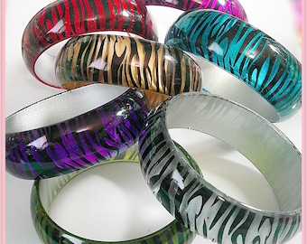 Y2K Zebra Bangle Bracelets | Nostalgic | Early 2000s | Throwback