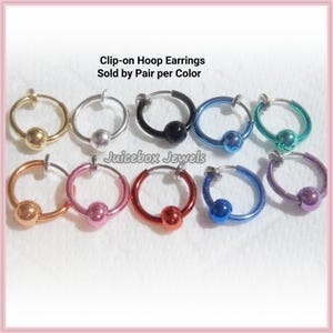 13mm Clip on Spring Action Fake HOOP Non-Pierced,Pierced Look Earrings,Jewelry Finding,Clip Component,1 pr, Plated #J718