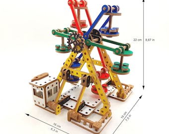 Attractions Ferris Wheel, Gifts for Boys, Gifts for Girls, Gifts for Friends,3D Puzzle Assembly, building set, wooden toys kit, constructor