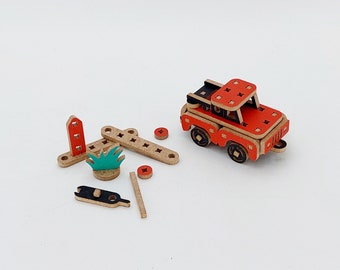 mini car Pickup, Wooden Toys for Children, Vehicle Car model, Gifts for Kids, Gifts for Boys, constructor toys, Vehicle Car model, set toys