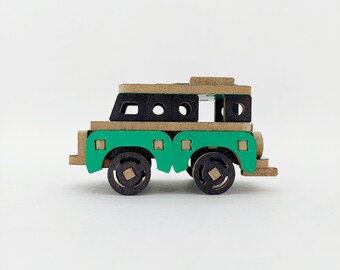 mini car Minibus, Wooden Toys for Children, Vehicle Car model, Gifts for Kids, Gifts for Boys, constructor toys, Vehicle Car model, set toys