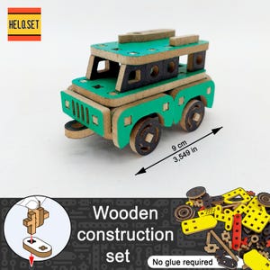 mini car Minibus, Wooden Toys for Children, Vehicle Car model, Gifts for Kids, Gifts for Boys, constructor toys, Vehicle Car model, set toys