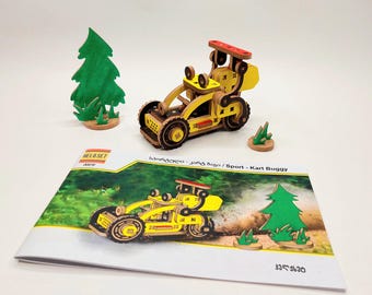 Sport Kart Buggy, DIY 3d Wooden Model Kit, Wooden Toys for Children, Gift for Teenagers, constructor toys, Gifts for Boys, wooden toys kit