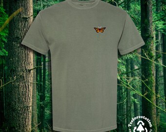 Monarch Butterfly T-Shirt with Seed Paper Pod (Milkweed Seeds)