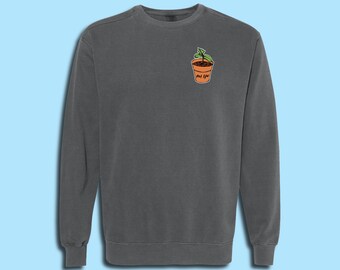 Pot Life Adult Unisex Comfort Colors Cotton Crewneck Sweatshirt